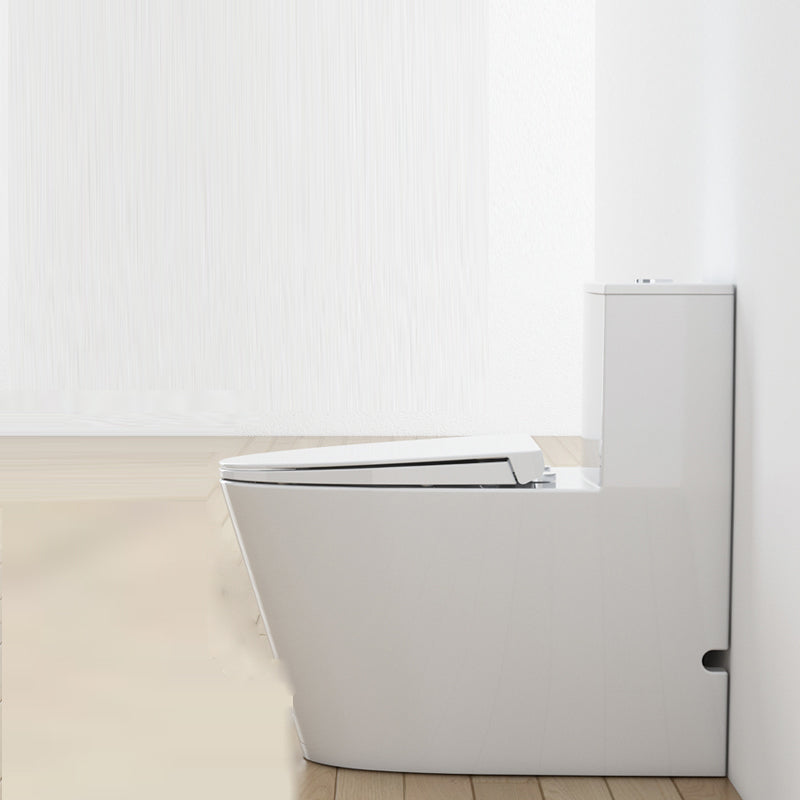 Modern White Floor Mount Toilet Slow Close Seat Included Toilet Bowl for Bathroom