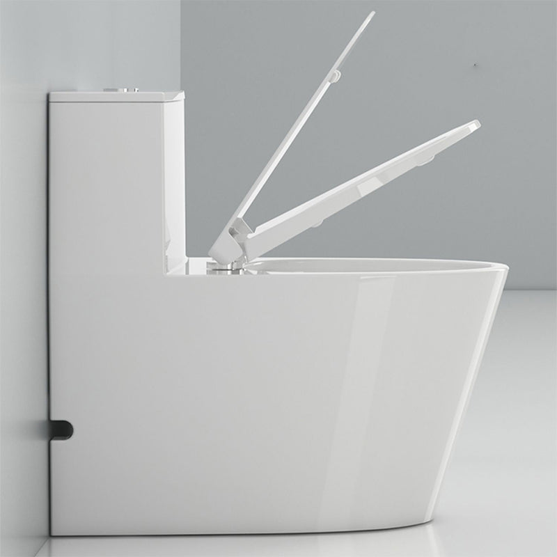 Modern White Floor Mount Toilet Slow Close Seat Included Toilet Bowl for Bathroom
