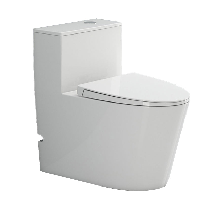 Modern White Floor Mount Toilet Slow Close Seat Included Toilet Bowl for Bathroom
