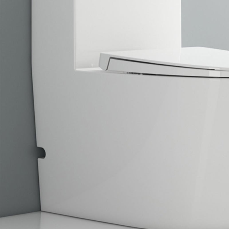Modern White Floor Mount Toilet Slow Close Seat Included Toilet Bowl for Bathroom
