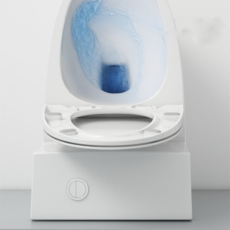 Modern White Floor Mount Toilet Slow Close Seat Included Toilet Bowl for Bathroom