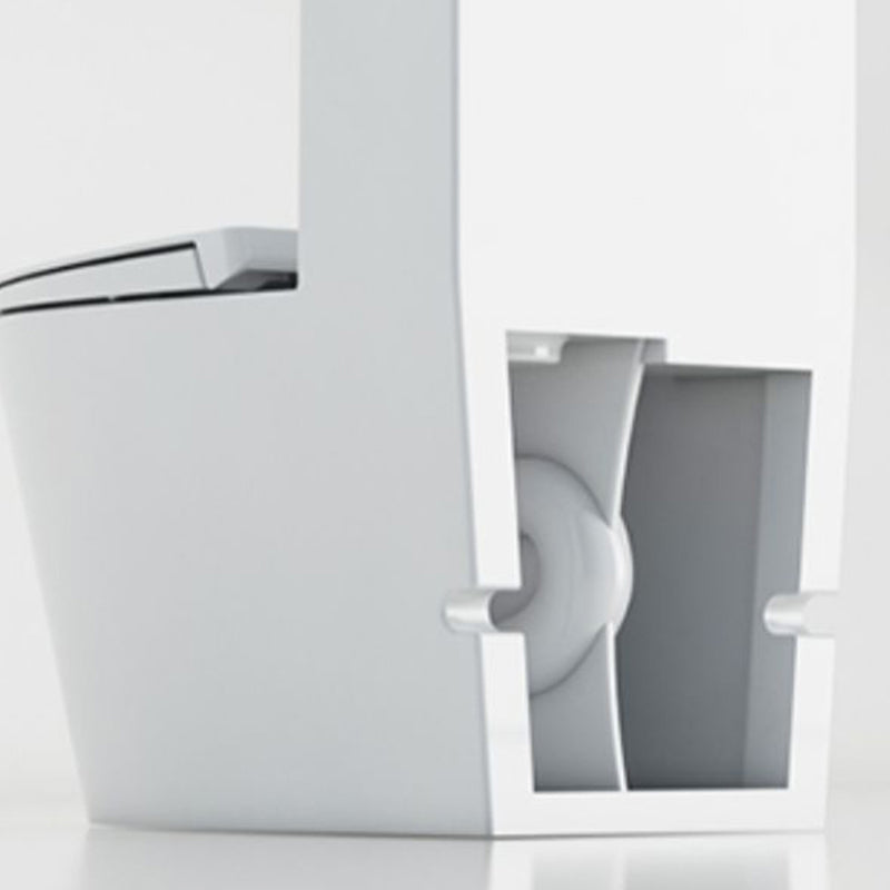 Modern White Floor Mount Toilet Slow Close Seat Included Toilet Bowl for Bathroom