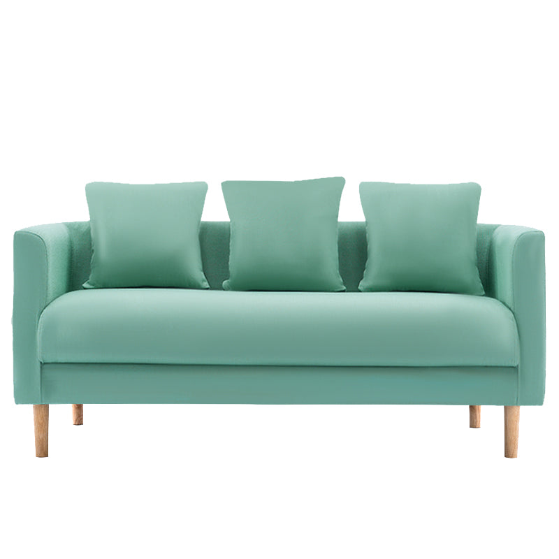 3-Seater Single Cushion Sofa Scandinavian Linen Sofa with 3 Pillows