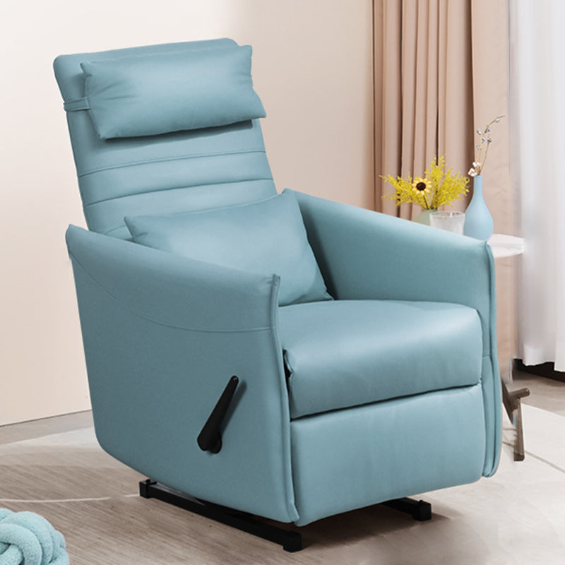 Faux Leather Adjustable Manual Recliner Chair Modern Rocking Recliners with Pillow