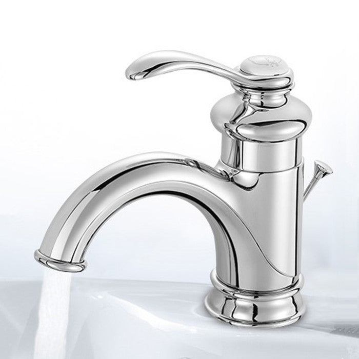 Traditional Wide Spread Bathroom Faucet 1 Lever Handles Lavatory Faucet