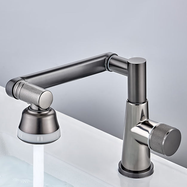 Knob Handle Wide Spread Bathroom Faucet Industrial Vanity Sink Faucet