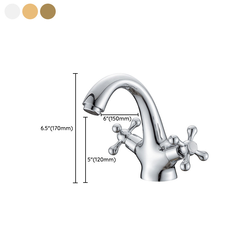 Industrial Wide Spread Bathroom 2 Faucet Cross Handles Lavatory Faucet