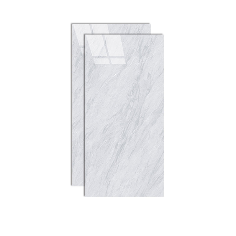 Modern Rectangle White Singular Tile Marble Floor and Wall for Bathroom