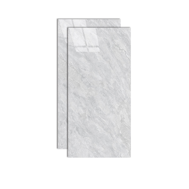 Modern Rectangle White Singular Tile Marble Floor and Wall for Bathroom