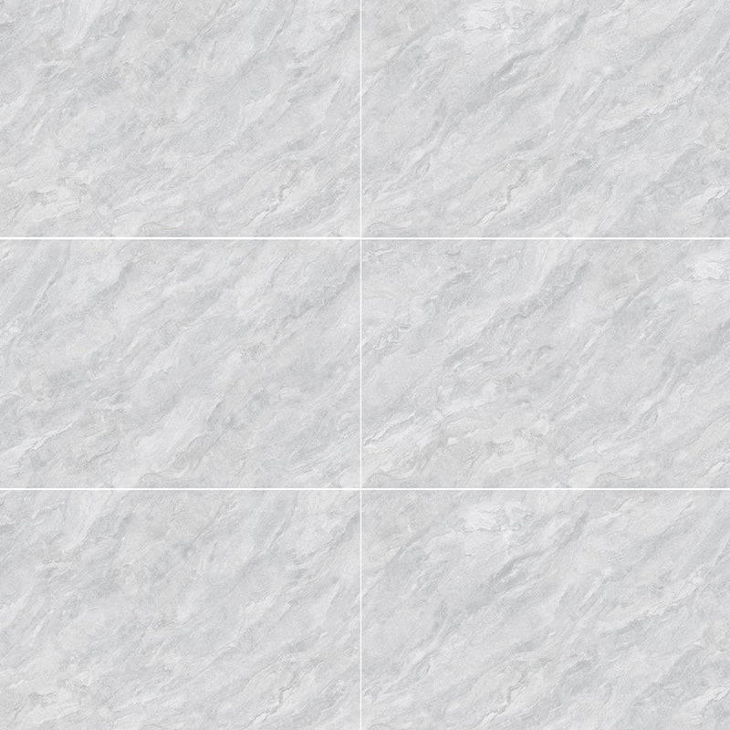 Modern Rectangle White Singular Tile Marble Floor and Wall for Bathroom