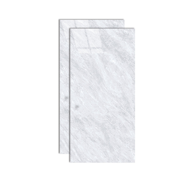 Modern Rectangle White Singular Tile Marble Floor and Wall for Bathroom