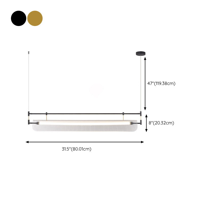 Single Golden/Black Modern Island Lighting Unique LED Ceiling Light for Dining Room