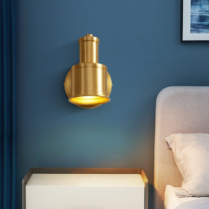 Nordic Style Copper Vanity Light Cylinder Shape Vanity Lamp for Shower Room