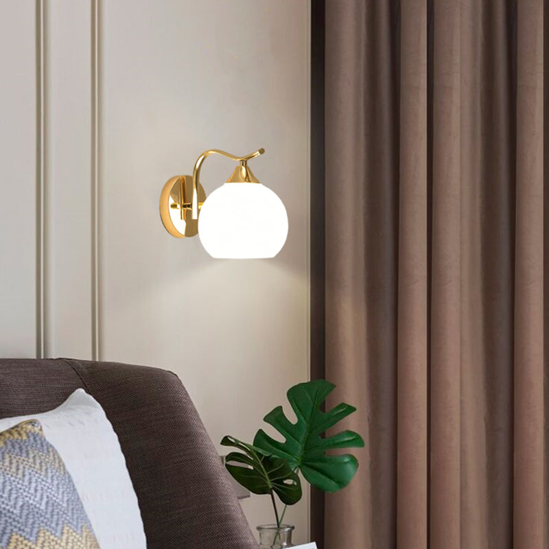 Modern Simple Golden Vanity Light Ball Shape Vanity Lamp for Shower Room