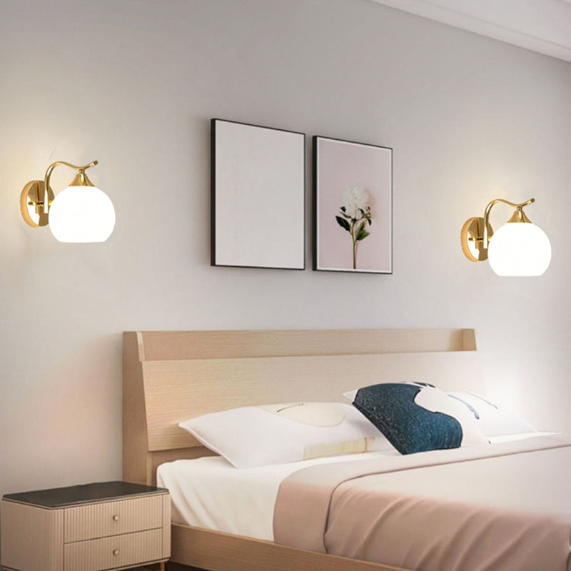 Modern Simple Golden Vanity Light Ball Shape Vanity Lamp for Shower Room