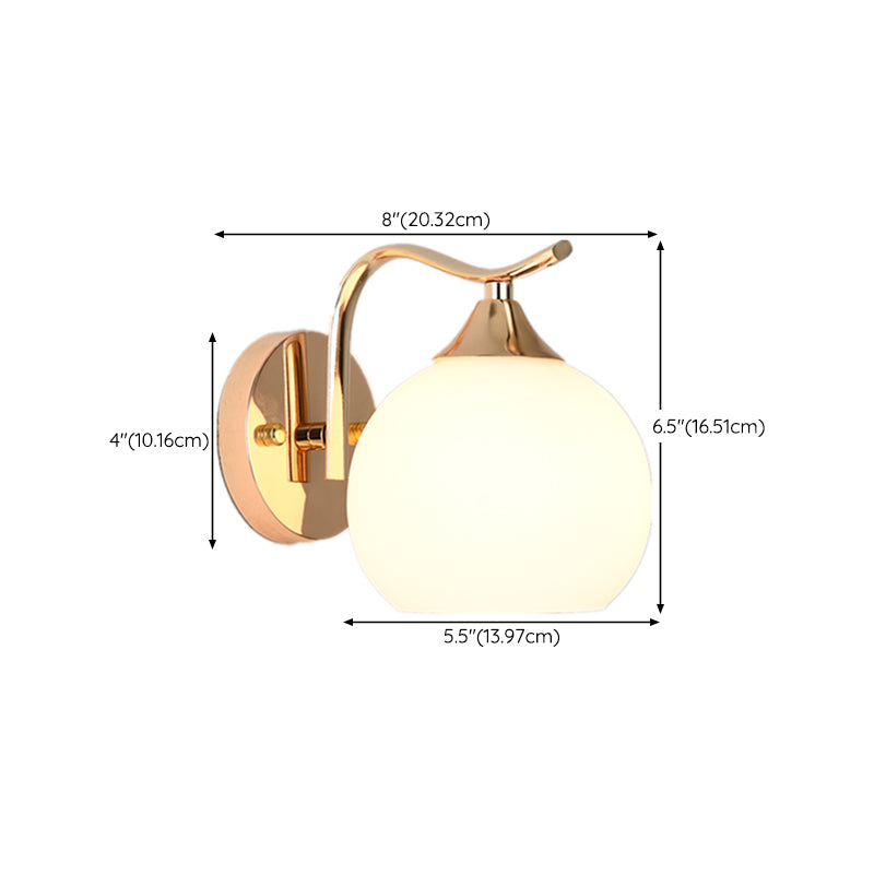 Modern Simple Golden Vanity Light Ball Shape Vanity Lamp for Shower Room
