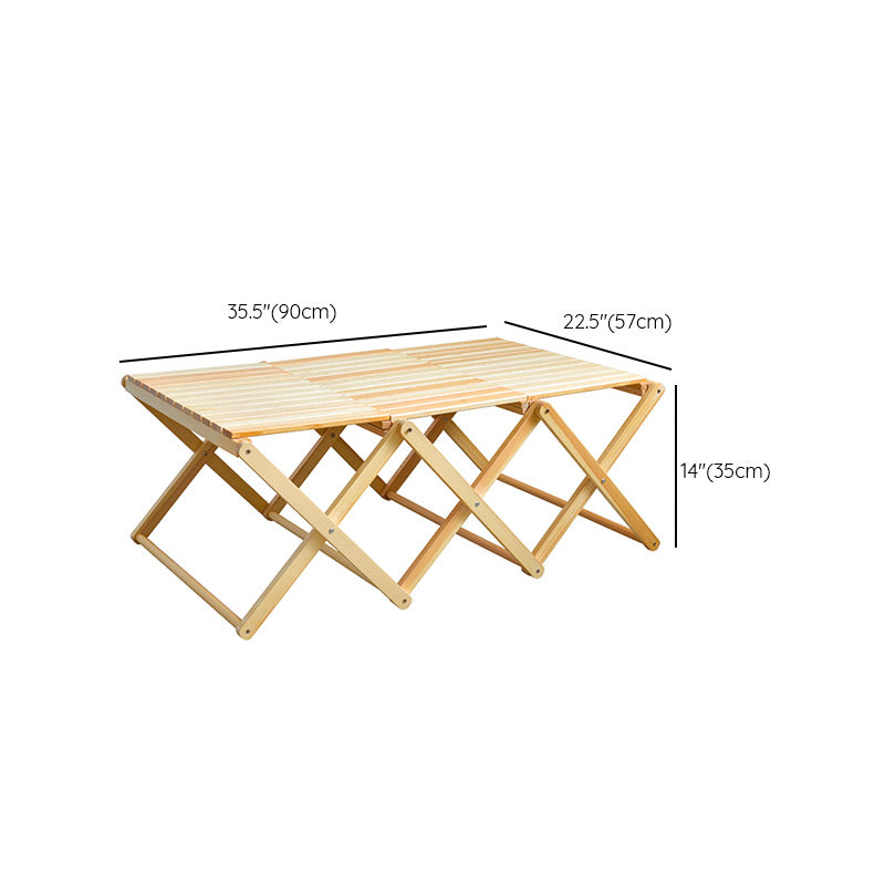 Modern Beech Wood Folding Table Outdoor Solid Wood Camping Table