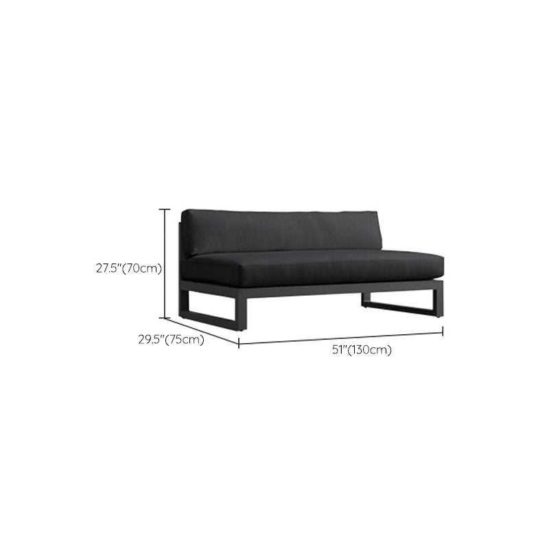 Industrial Outdoor Patio Sofa Fabric Cushion Gray UV Resistant Water Resistant
