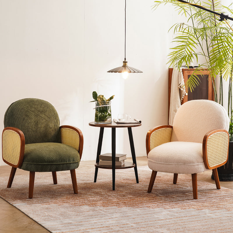 Corduroy Lounge Chair Arms Included Side Chair for Living Room