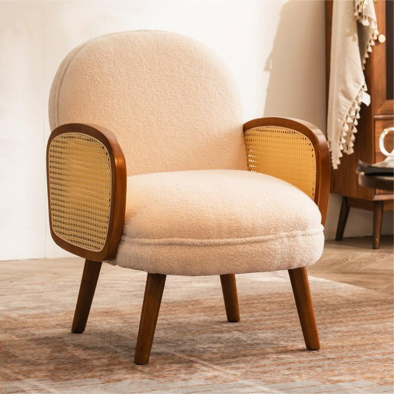 Corduroy Lounge Chair Arms Included Side Chair for Living Room
