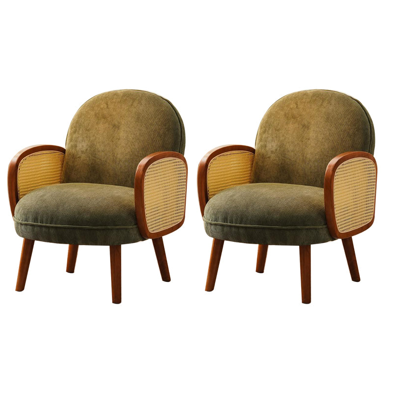 Corduroy Lounge Chair Arms Included Side Chair for Living Room