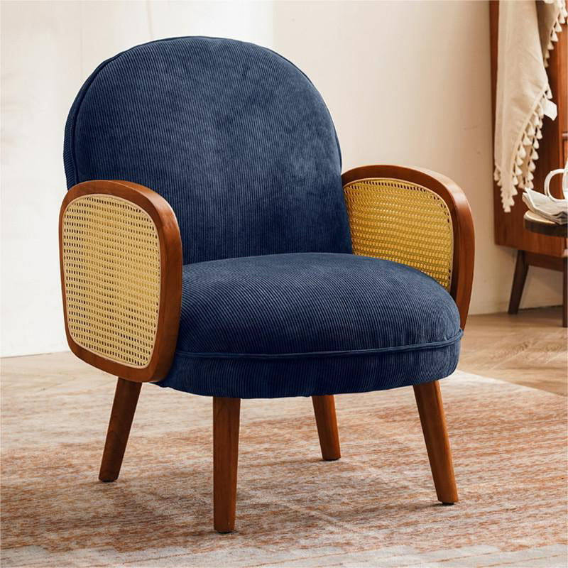 Corduroy Lounge Chair Arms Included Side Chair for Living Room