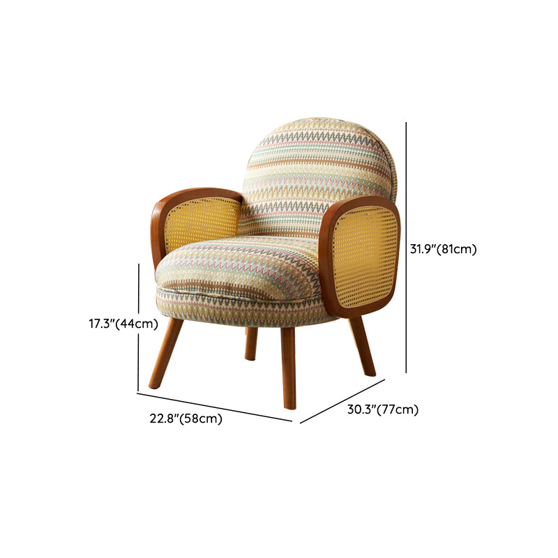 Corduroy Lounge Chair Arms Included Side Chair for Living Room