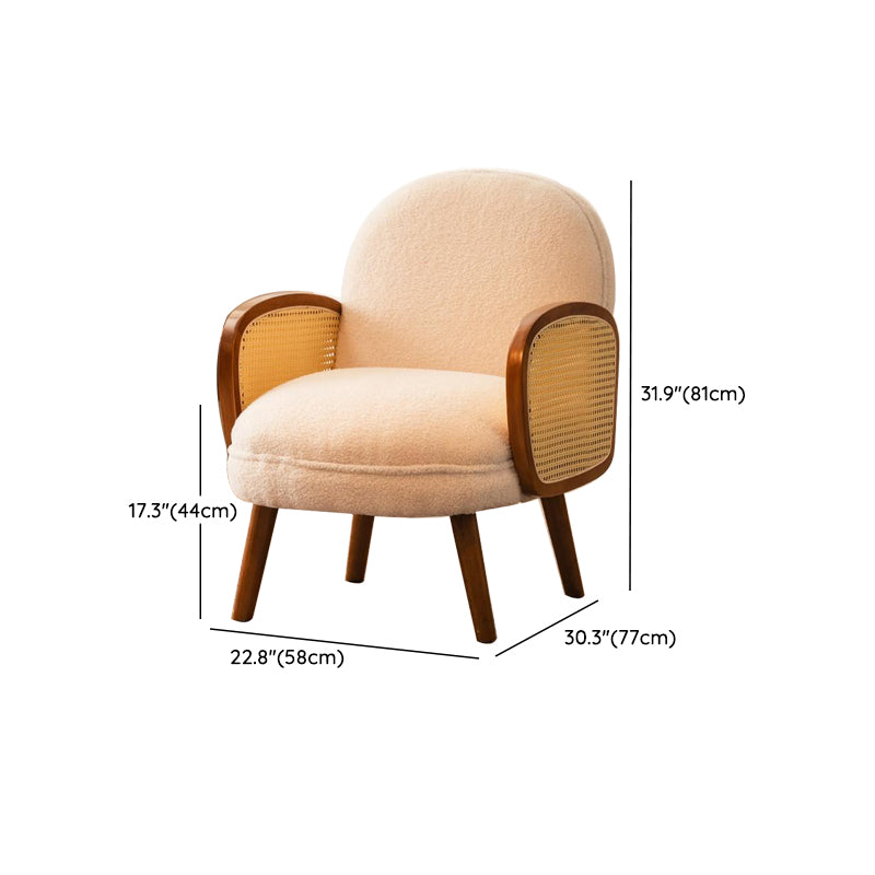 Corduroy Lounge Chair Arms Included Side Chair for Living Room