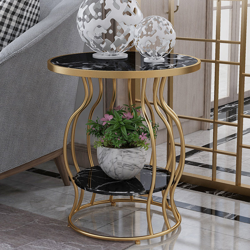 Contemporary Night Table Open Storage Bedside Cabinet for Bedroom