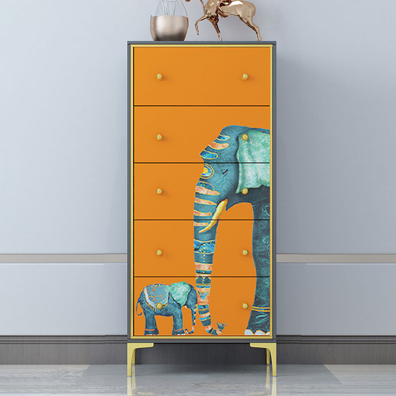 Glam Vertical Storage Chest Wooden Lingerie Chest with Drawers