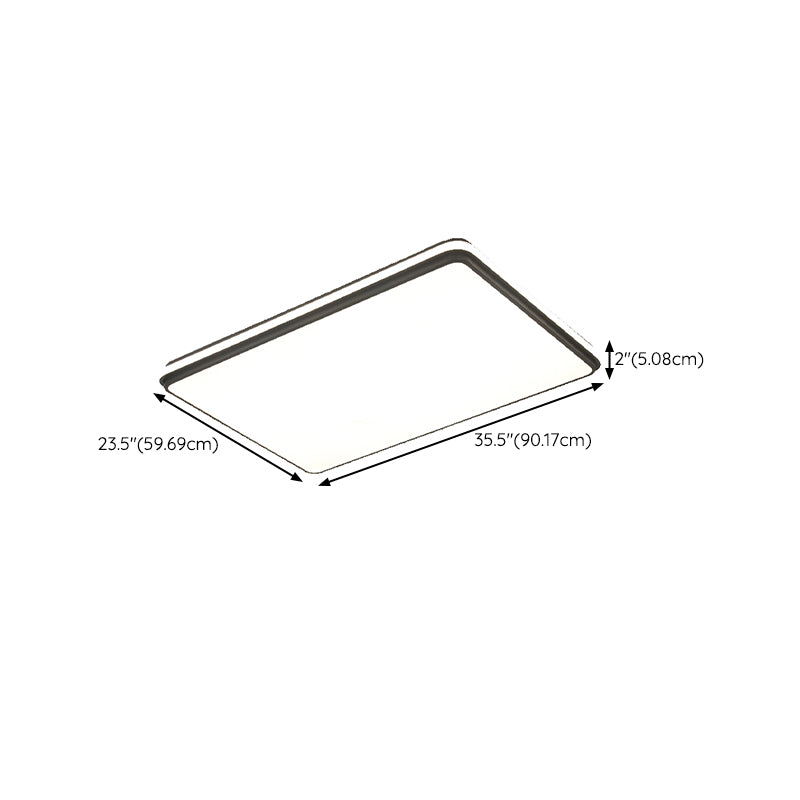 Minimalism Ceiling Light Fixture Black Flush Mount with Metal for Living Room