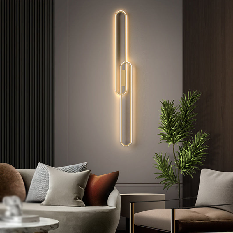 Modernism Metal Gold Wall Mounted Sconce 2-Light Wall Light for Foyer