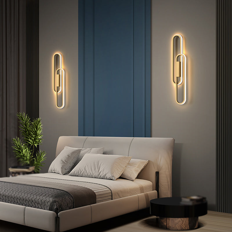 Modernism Metal Gold Wall Mounted Sconce 2-Light Wall Light for Foyer