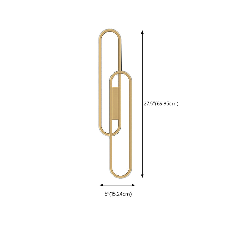 Modernism Metal Gold Wall Mounted Sconce 2-Light Wall Light for Foyer