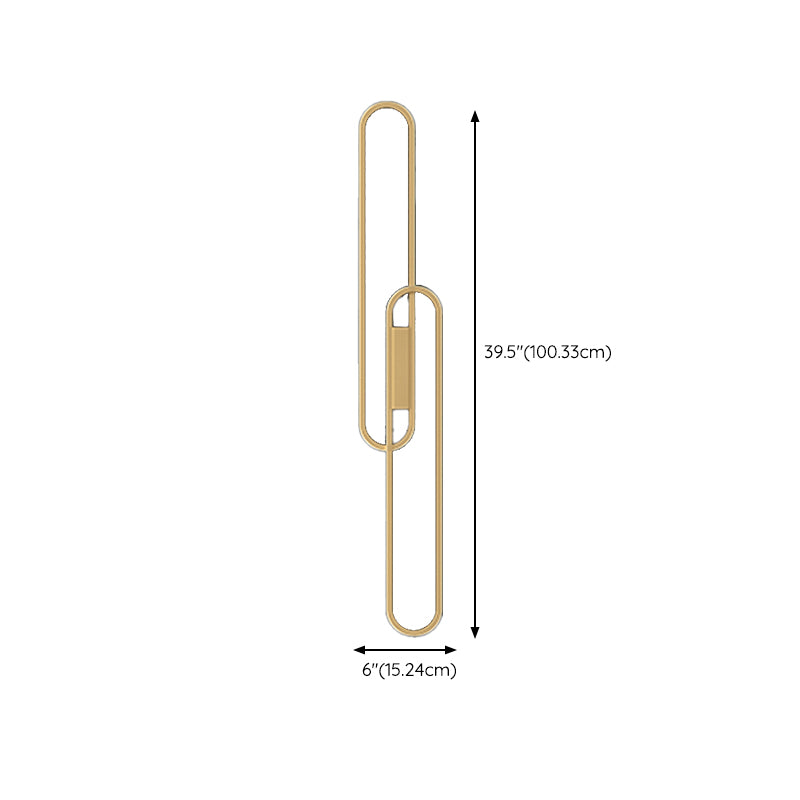 Modernism Metal Gold Wall Mounted Sconce 2-Light Wall Light for Foyer