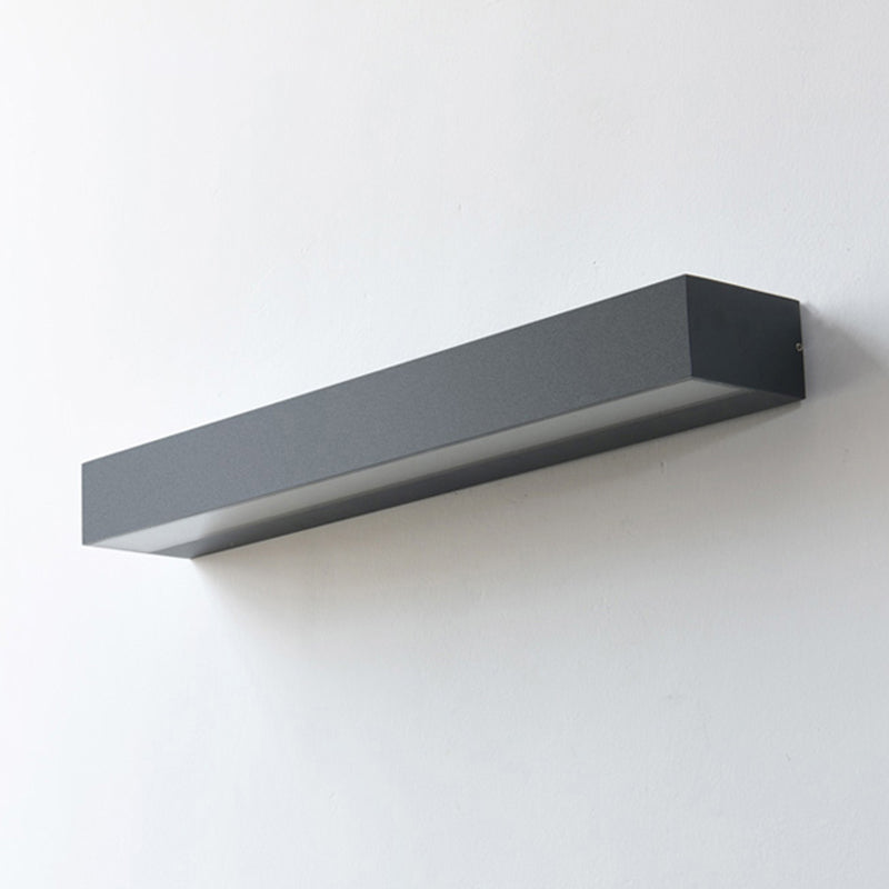 Modern Black Wall Lamp LED Wall Mount Lamp with Glass Shade for Garden