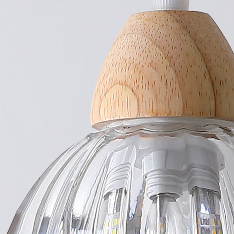 Contemporary Glass Shade Wall Sconce Lighting 1-Light Shade Wall Lamp for Bedroom