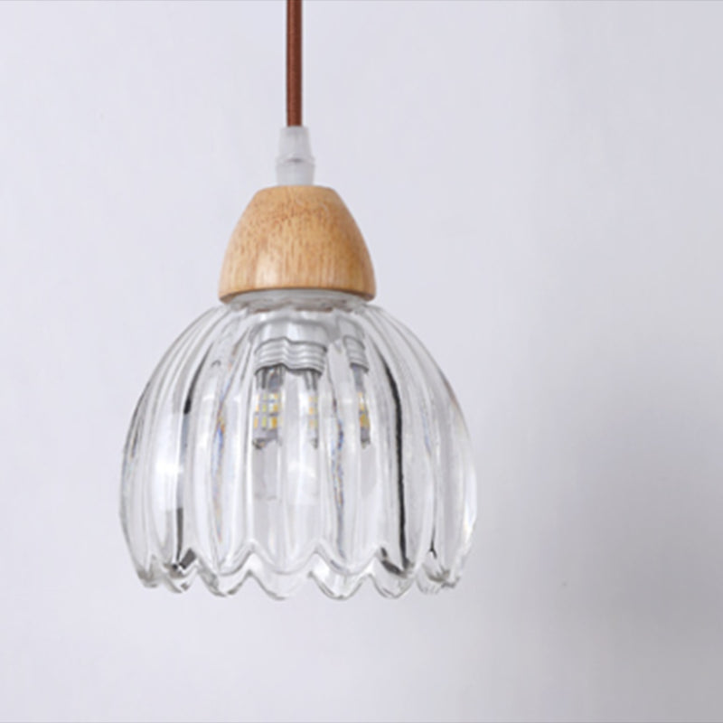 Contemporary Glass Shade Wall Sconce Lighting 1-Light Shade Wall Lamp for Bedroom