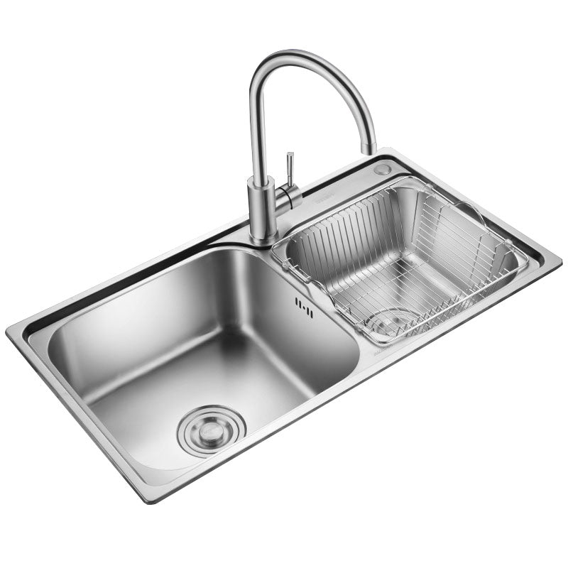 Double Basin Kitchen Sink Modern Stainless Steel Kitchen Sink with Drain Assembly