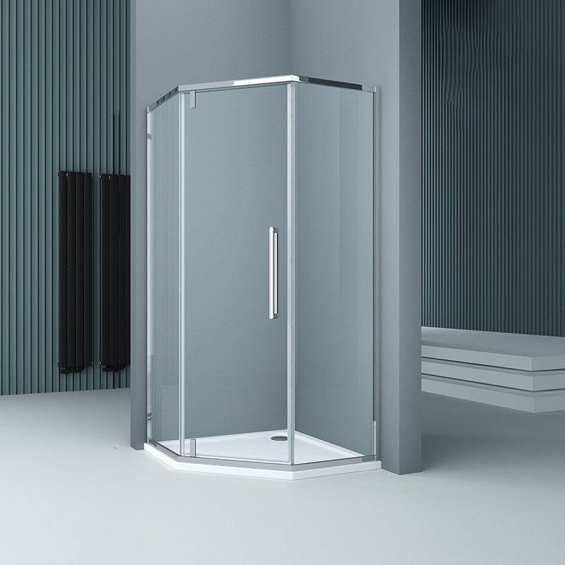 Transparent Shower Bath Door Pivot Scratch Resistant Shower Bath Door