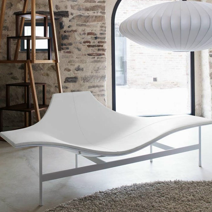 Modern Chaise Lounge Couch Solid Color Chaise Lounge for Living Room
