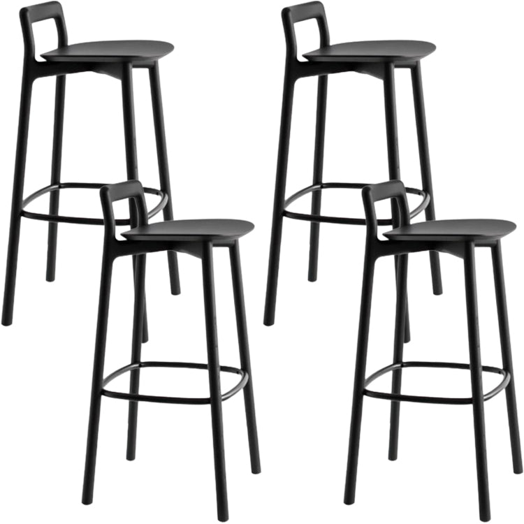 Scandinavian Solid Wood Bar Stool Living Room Faux Leather Counter Stools