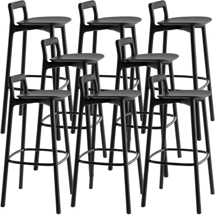 Scandinavian Solid Wood Bar Stool Living Room Faux Leather Counter Stools