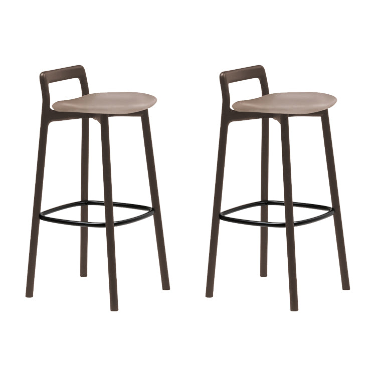 Scandinavian Solid Wood Bar Stool Living Room Faux Leather Counter Stools
