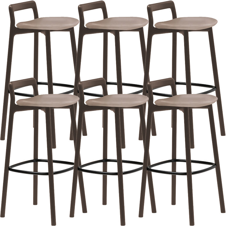 Scandinavian Solid Wood Bar Stool Living Room Faux Leather Counter Stools