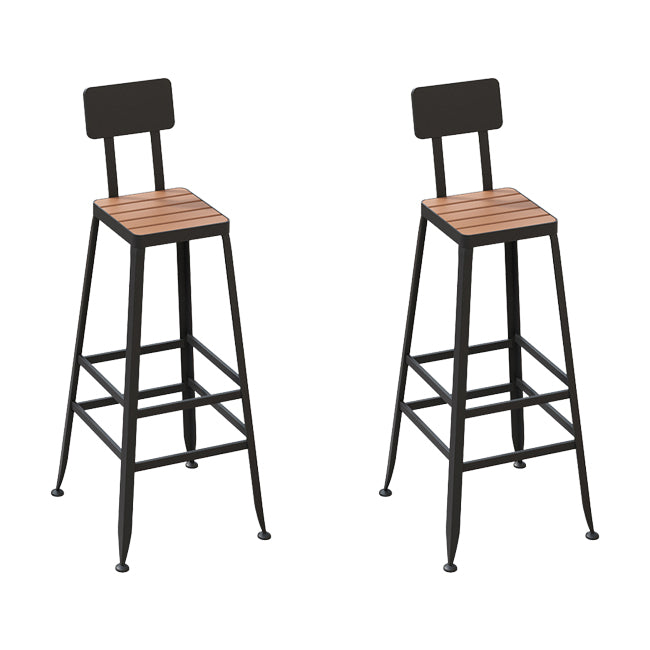 Industrial Metal Bar Stools Bar Height Outdoor Bar Stool with Black Base