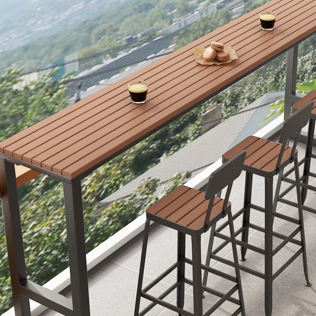 Industrial Metal Bar Stools Bar Height Outdoor Bar Stool with Black Base
