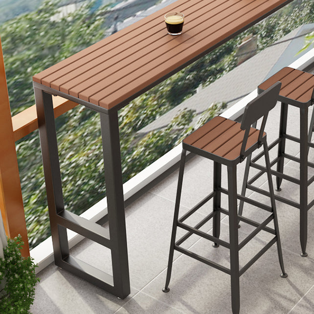Industrial Metal Bar Stools Bar Height Outdoor Bar Stool with Black Base