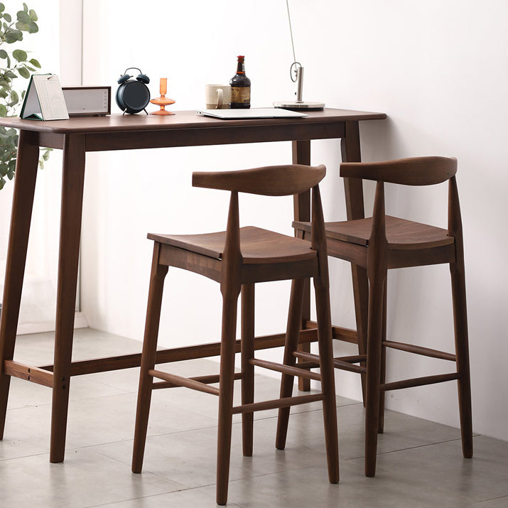 Solid Wood Bar Table Modern Rectangle Bar Table for Dining Room