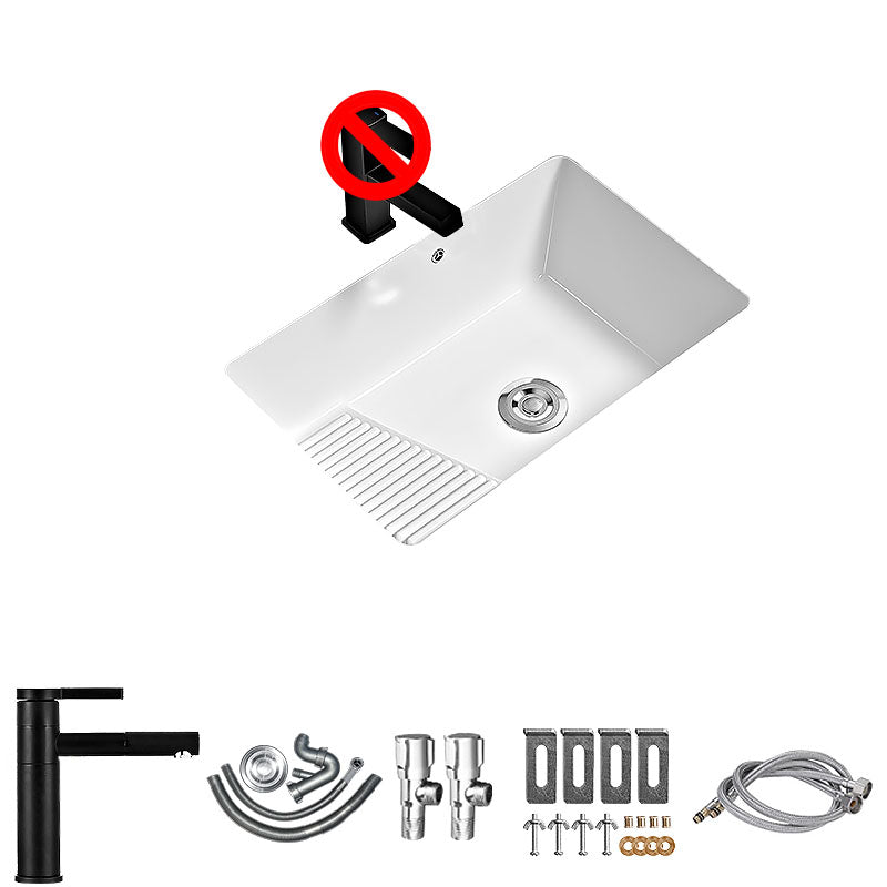 Modern Vessel Lavatory Sink Porcelain with Faucet Bathroom Sink